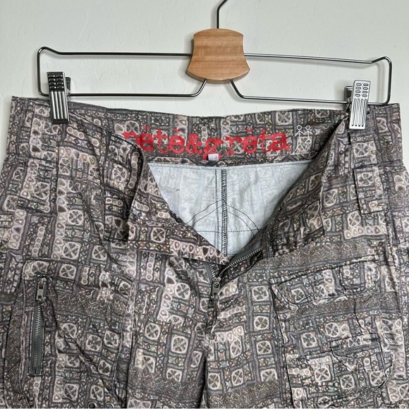 Johnny Was Pete & Greta Y2K Artsy Patterned Cargo Pants Size 4 - Picture 8 of 11